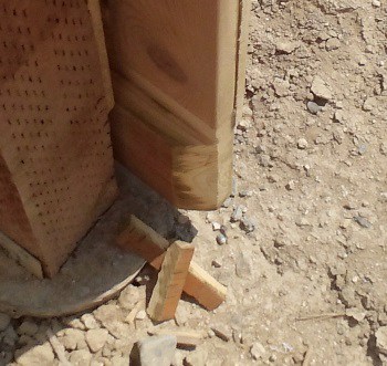 Beveled edge on bottom style of door