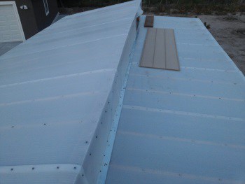 Finished greenhouse roof