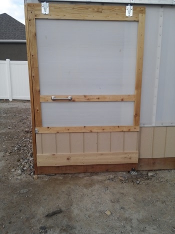 Greenhouse sliding barn door