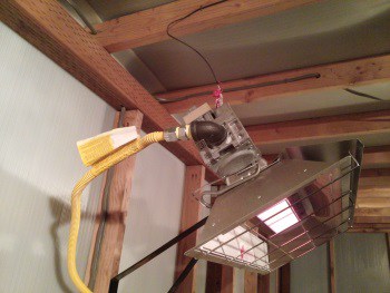 Infrared gas garage heater