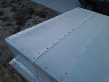 Final sheet of Solexx covering the roof