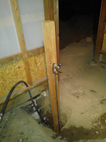 running gas line inside greenhouse