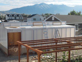 Two of the three greenhouse windows trimmed out
