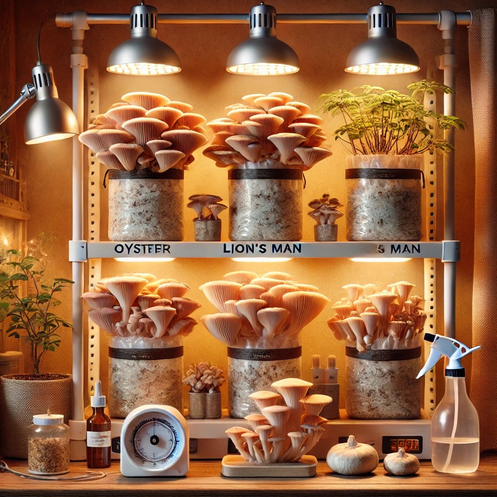 Proper environment for growing mushrooms