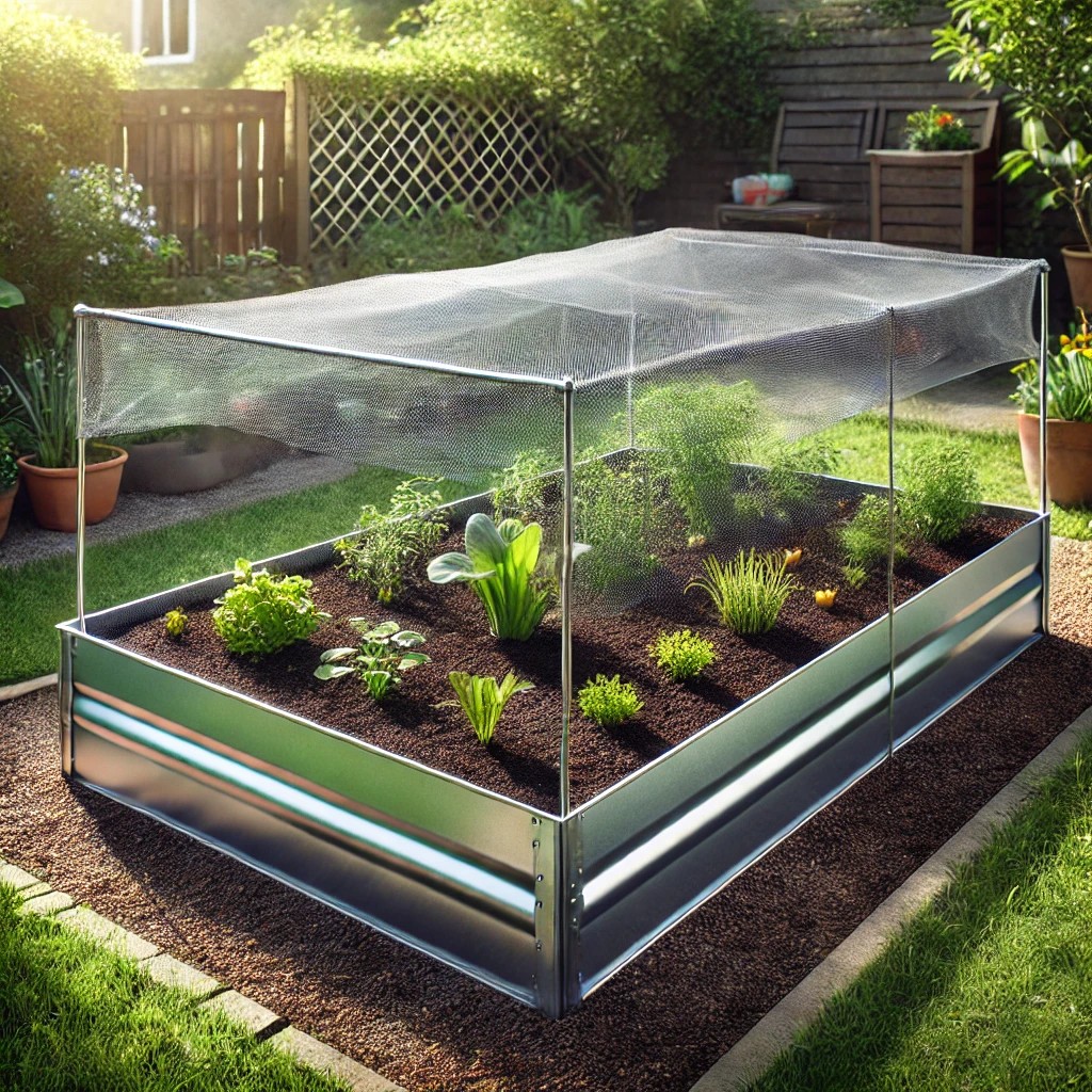 Raised garden bed cover